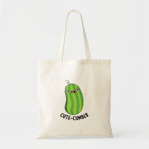 Cutecumber Funny Cucumber Pun Tote Bag