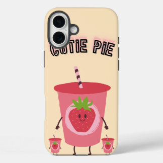 Cuteie Pie Aardbei Hoestelcase iPhone 16 Plus Hoesje