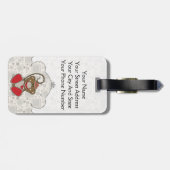 Cutelyn Sock Monkey Bagagelabel (Achterkant horizontaal)