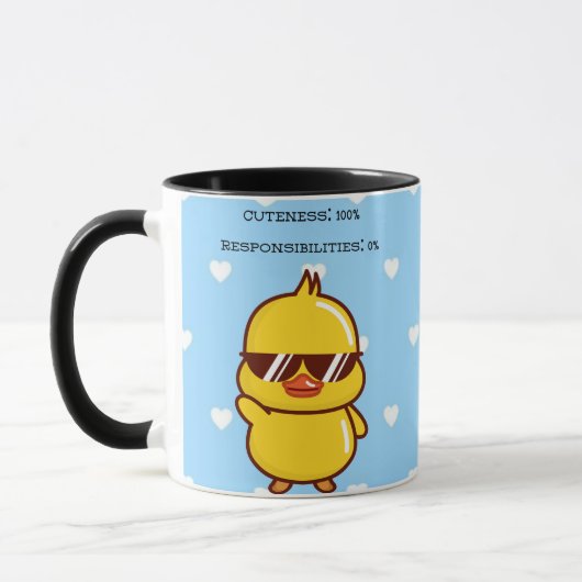 Cuteness 100% Responsibilities 0% | Cute Duck Mug Mok (Links)
