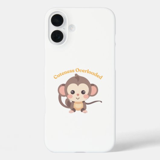 Cuteness Overloaded: Monkey Collectie Case-Mate iPhone Case (Achterkant)