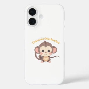Cuteness Overloaded: Monkey iPhone 16 Hoesje