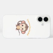 Cuteness Overloaded: Monkey iPhone 16 Hoesje (Achterkant (horizontaal))