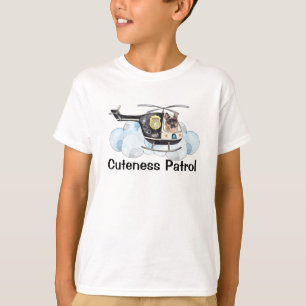 Cuteness Patrol Politie K-9 Hond Helikopter T-shirt