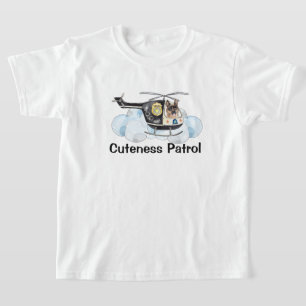 Cuteness Patrol Politie K-9 Hond Helikopter T-shirt