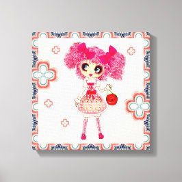 CutePpretty Meisje RozeP Pink Kawaii door LeahG Canvas Afdruk