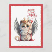 Cuter dan Cupid Chibi Cat Valentijn Feestdagenkaart (Voorkant)