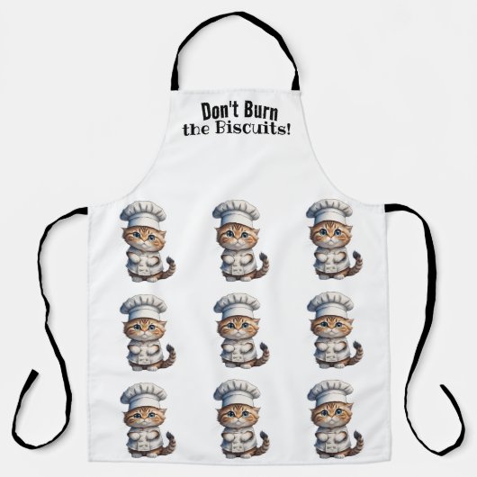 Cutesse Chef Chat Tout-En-Tout Imprimer Tablier (Recto)