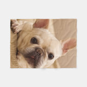 Cutest Baby Animals | French Bulldog Head Tilt Fleece Deken (Voorkant (Horizontaal))