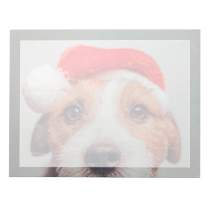 Cutest Baby Animals   Jack Russell Dog Santa Claus Notitieblok