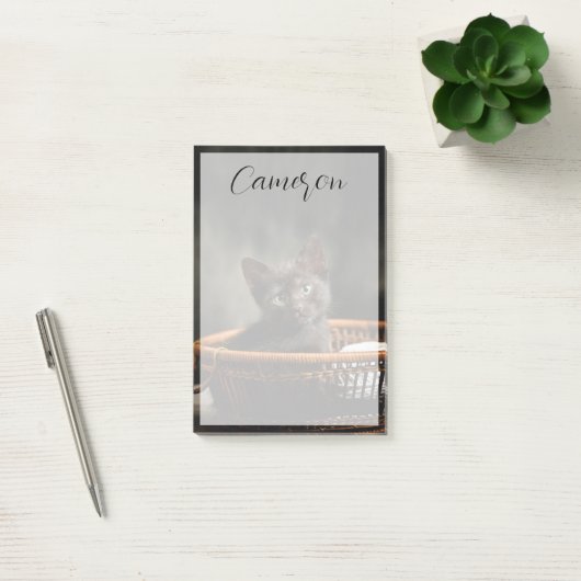 Cutest Baby Animals | Kitten in Basket Post-it® Notes (Kantoor)
