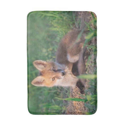 Cutest Baby Animals | Red Fox Kit Relaxing Badmat (Voorkant Verticaal)