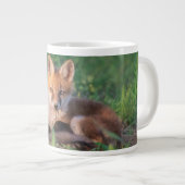 Cutest Baby Animals | Red Fox Kit Relaxing Extra Grote Beker (Voorkant rechts)
