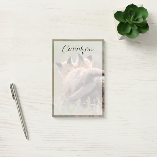 Cutest Baby Animals | Red Fox Kits Locking Tails Post-it® Notes (Kantoor)