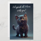 Cutest Black Kitten geeft 9 levens met u uit Briefpapier (Voorkant / Achterkant)