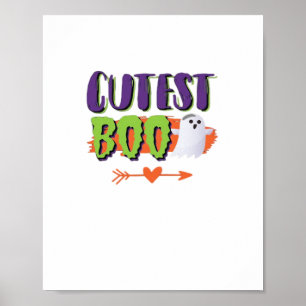 Cutest Boo Halloween Grappig Casual Poster