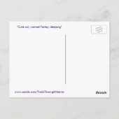 Cutest Chat Penser de vous Carte Postale (Dos)