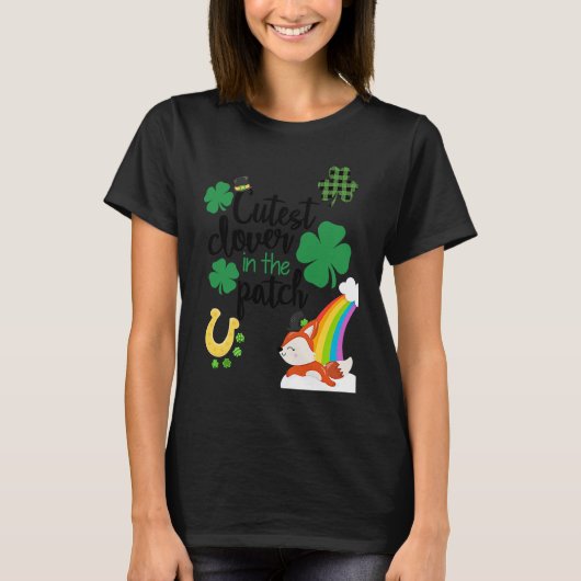 Cutest Clover In The Patch St Paddy's Day Leprecha T-shirt (Voorkant)