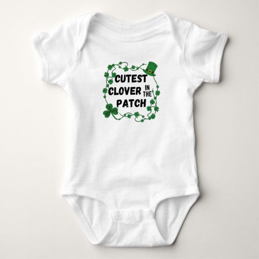 Cutest Clover in the Patch St. Patrick's Day Romper (Voorkant)