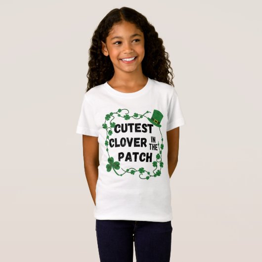 Cutest Clover in the Patch St. Patrick's Day T-shirt (Voorkant volledig)