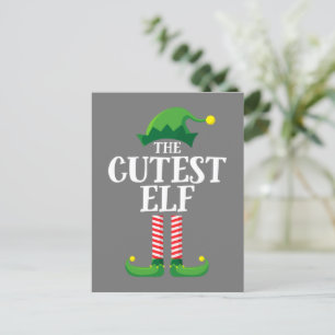 Cutest Elf Matching Family-kerstfeest Briefkaart