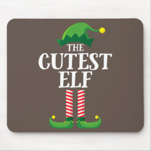 Cutest Elf Matching Family-kerstfeest Muismat