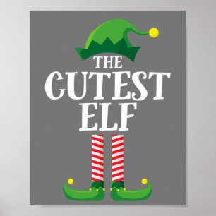Cutest Elf Matching Family-kerstfeest Poster