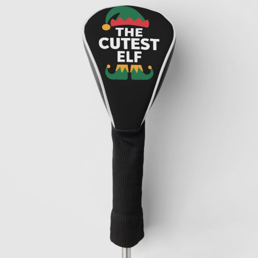 Cutest Elf Matching Family Kerstmis Golfheadcover (Voorkant)