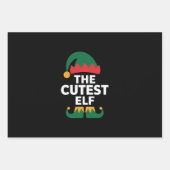 Cutest Elf Matching Family Kerstmis Inpakpapier Vel (Voorkant)