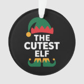Cutest Elf Matching Family Kerstmis Ornament (voorkant)
