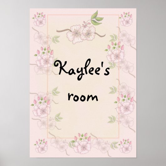 Cutest Girl's Nursery of Bedroom Floral Poster (Voorkant)