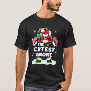 Cutest Gnome Gnomies Red Pset Matching Family Chr. T-shirt