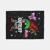 Cutest Gnome Red Buffalo Plaid Matching Family Chr Fleece Deken (Voorkant (Horizontaal))