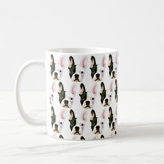 Cutest Lil' Black & White French Bulldog Mug (Gauche)