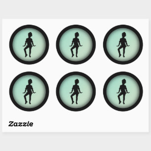 Cutest Little Dancer Green Ronde Sticker
