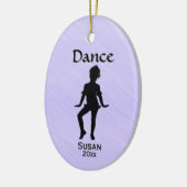 Cutest Little Dancer Lavender Name / Date Keramisch Ornament (Links)