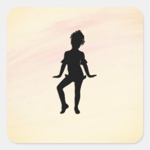 Cutest Little Dancer Pinkish Vierkante Sticker