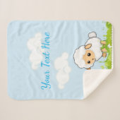 Cutest Little Lamb Sherpa Deken (Voorkant (horizontaal))