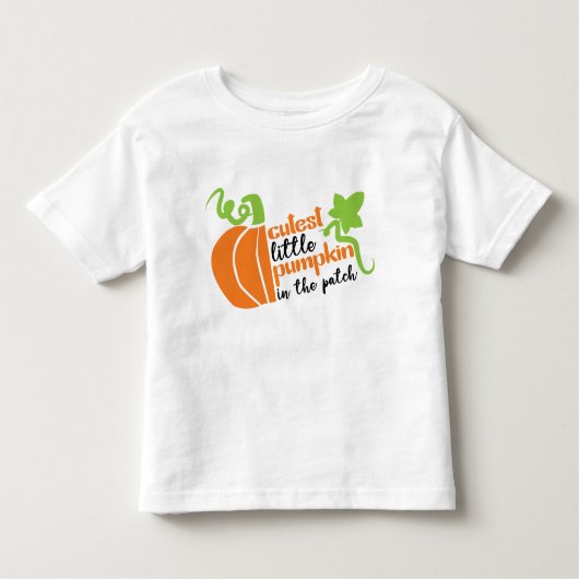 Cutest Little Pumpkin in the Patch Autumn Kinder Shirts (Voorkant)