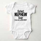 Cutest Nephew ooit Funny Personalized Custom Romper (Voorkant)