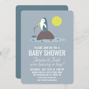 Cutest Penguin Gevist Baby shower Kaart
