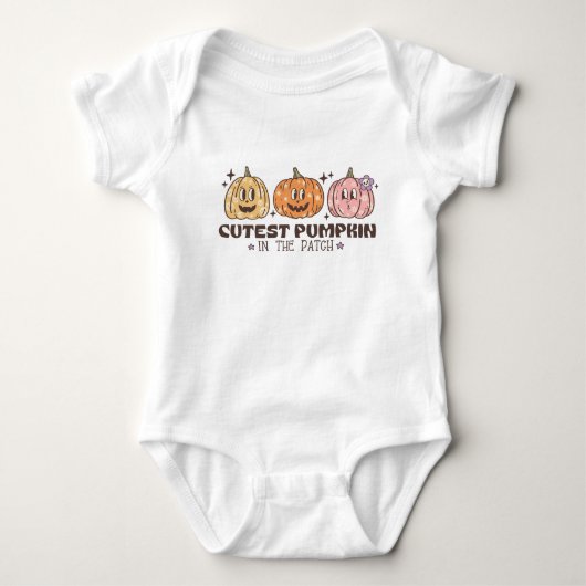 Cutest Pumpkin in Patch Halloween Romper (Voorkant)