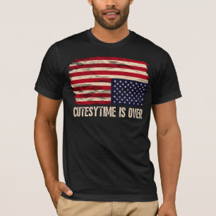 Cutesytime is over ondersteboven Amerikaanse vlag T-shirt