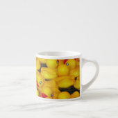 Cutgeel patroon van rubberkokers espresso kop (Rechts)