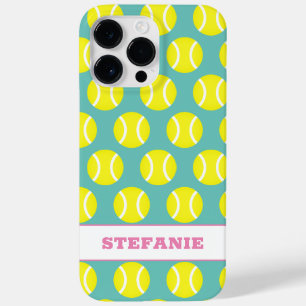 Cutgeel tennisbalpatroon gepersonaliseerd Case-Mate iPhone 14 pro max hoesje