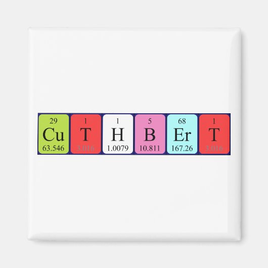 Cuthbert periodieke lijstnaam magnet magneet (Voorkant)