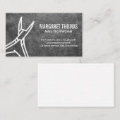 Cuticle Cutter | Achtergrond lederen textiel Visitekaartje (Voorkant / Achterkant)