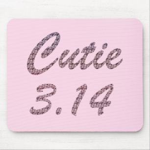 Cutie 3.14 Pi Dag Roze Muismat