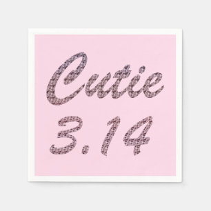 Cutie 3.14 Pi Dag Roze Servet