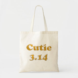 Cutie 3.14 Pi Dag Tote Bag